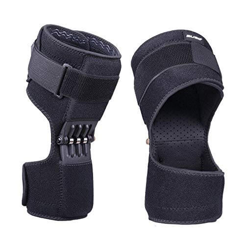 Advanced spring-loaded knee brace designed to provide customizable compression and optimal shock absorption, ideal for knee injury recovery in 2023