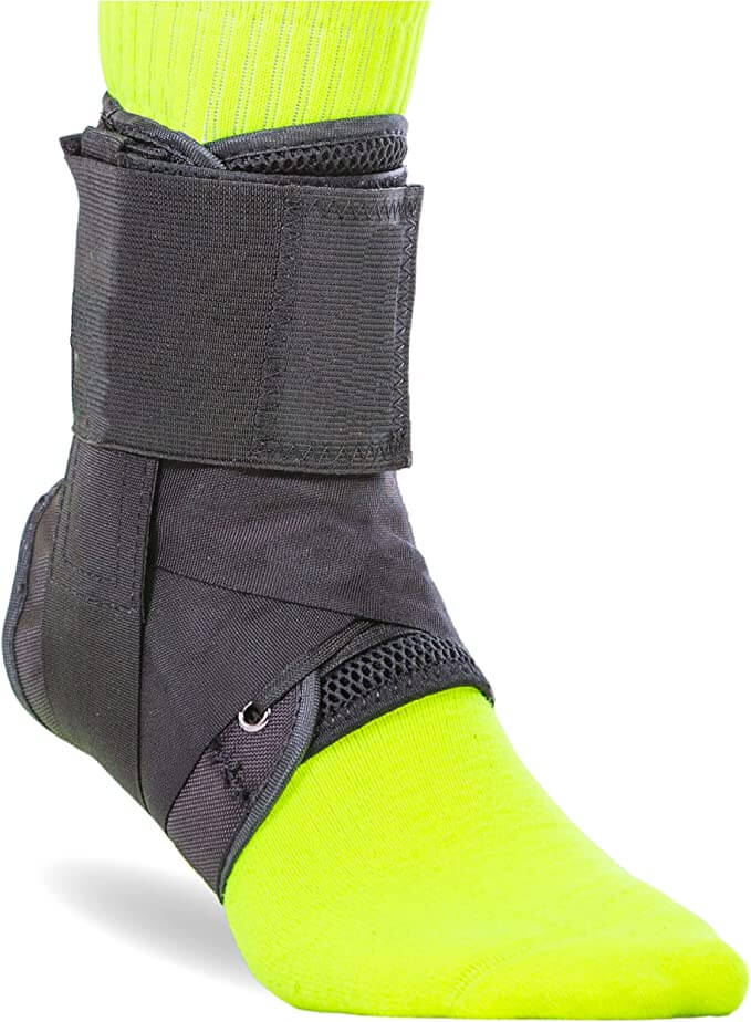 A close-up picture of the top-performing figure 8 ankle brace with a lightweight and breathable design, ensuring comfort and breathability during extended use