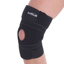 black compression knee sleeve with a golf ball pattern, providing targeted compression and stability to the knee joint, allowing golfers to maintain proper form and reduce discomfort