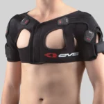 man wearing shoulder brace to heal injury