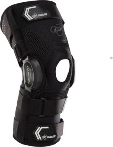 An orthopedic knee immobilizer brace, perfect for post-surgery recovery, offering support and comfort