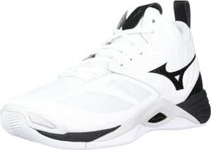 white ankle-protective volleyball shoes for athletes seeking stability and comfort