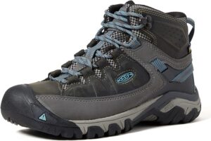 Sturdy hiking boots with advanced ankle support for rugged outdoor adventures