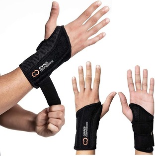 black wrist brace for tendonitis recovery