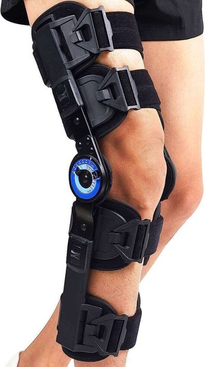 professional MCL knee brace with customizable compression settings